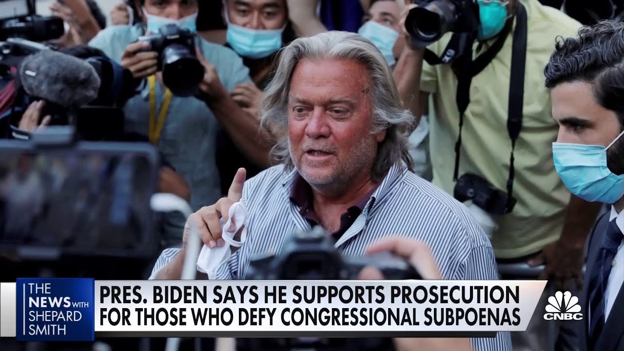President Joe Biden supports prosecution for those who defy congressional subpoenas