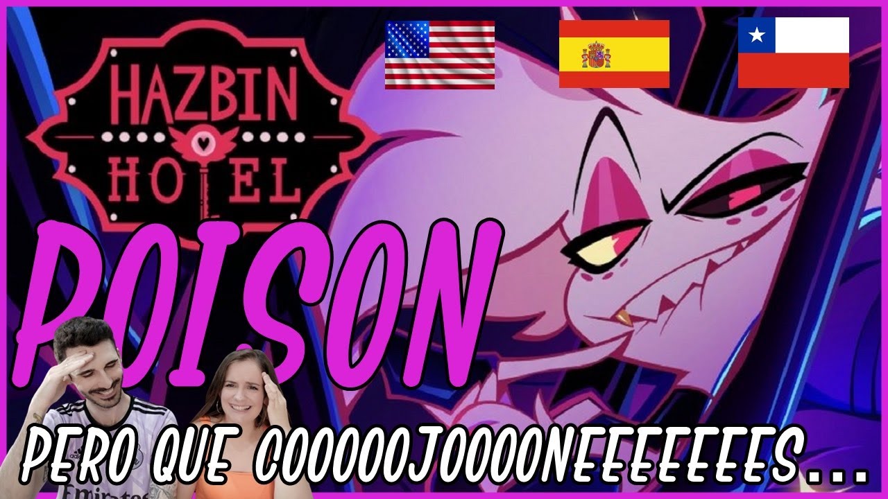 ESPAÑOLES REACCIONAN A DOBLAJE LATINO VS ESPAÑOL VS INGLES DE HAZBIN HOTEL - POISON