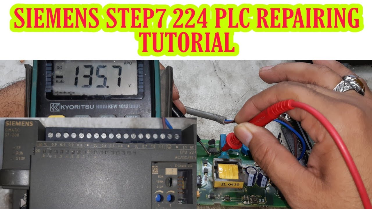 Siemens step7 224 plc Repairing tutorial | Siemens 224 power off fix | Vfd repairing lab