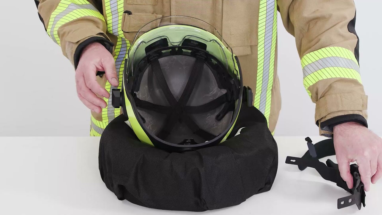 Casque de pompier Dräger HPS® SafeGuard : Montage et démontage des composants liés à l’hygiène