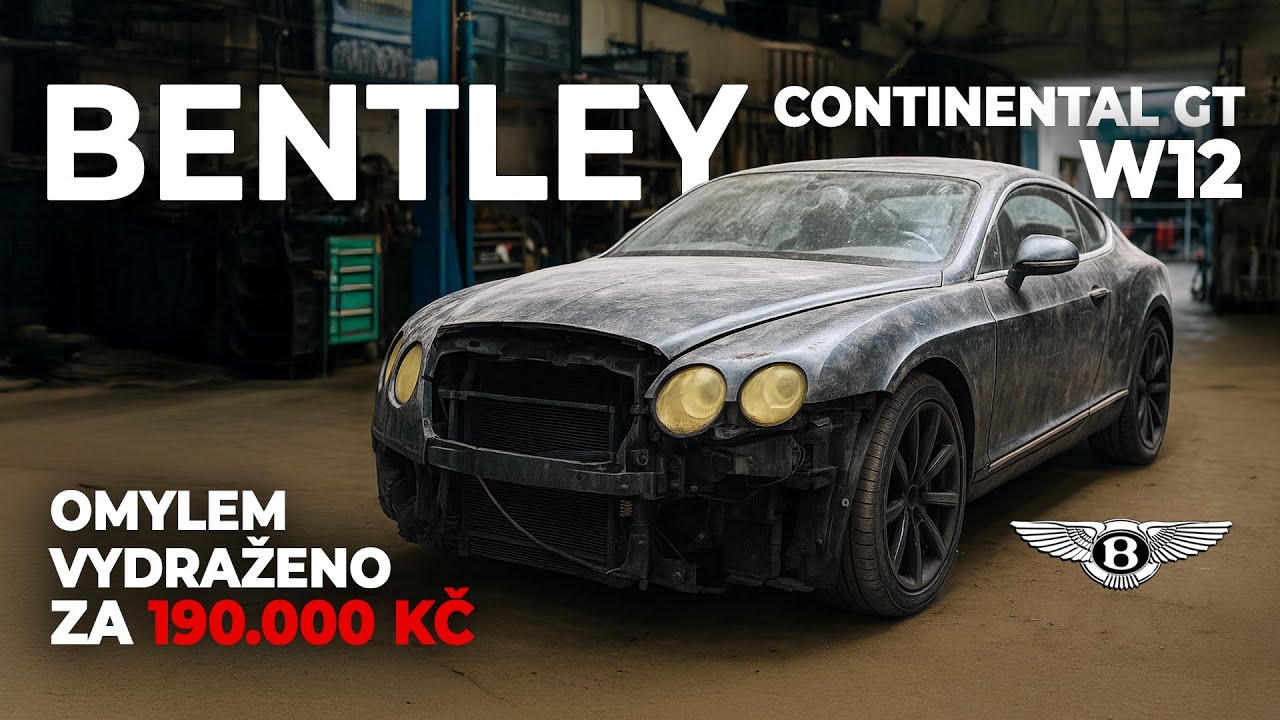 Omylem vydražené Bentley Continental GT 6.0 W12 560HP a nejspíš i vytopené! Jak tato oprava dopadne?
