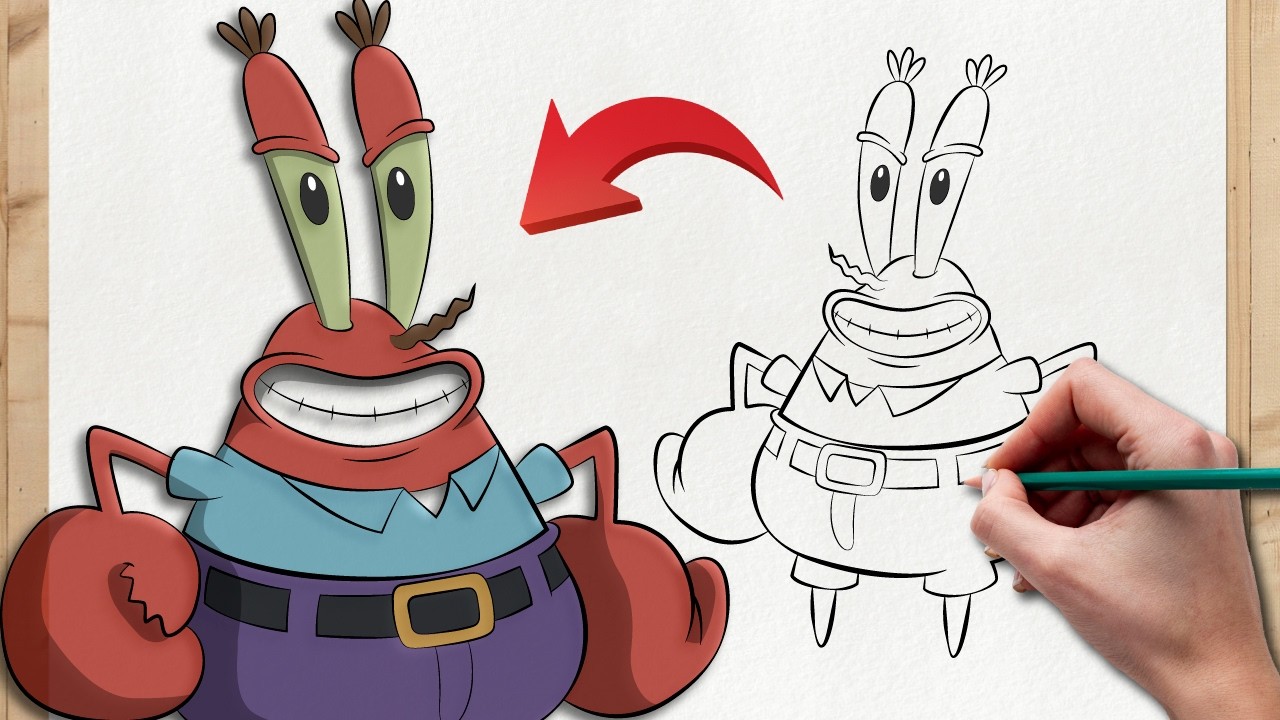 Como desenhar Senhor Sirigueijo 🦀 | Desenho Fácil Passo a Passo