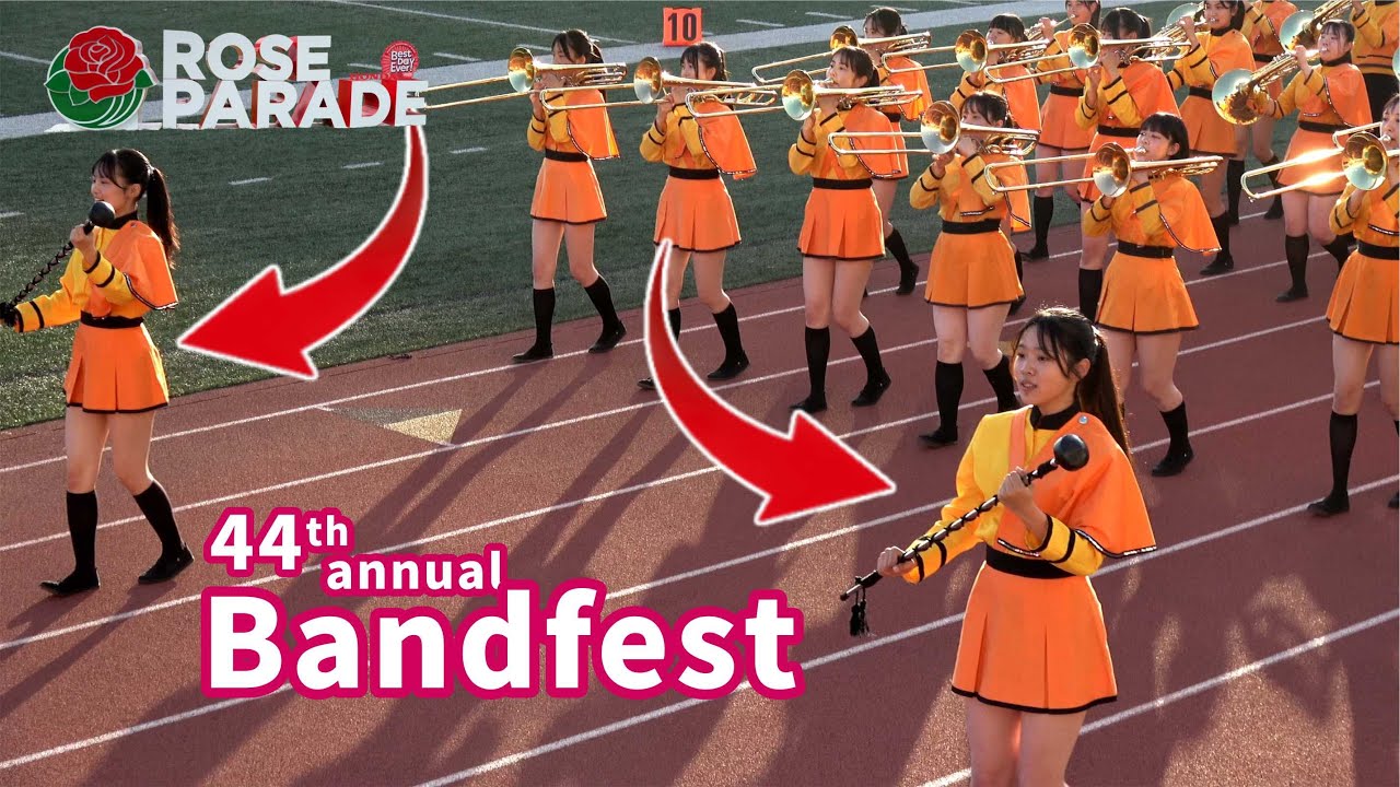 🔥🔥Rose Parade Bandfest 2025 (2) 💗💗 Thunderous Applause for TACHIBANA! #roseparade