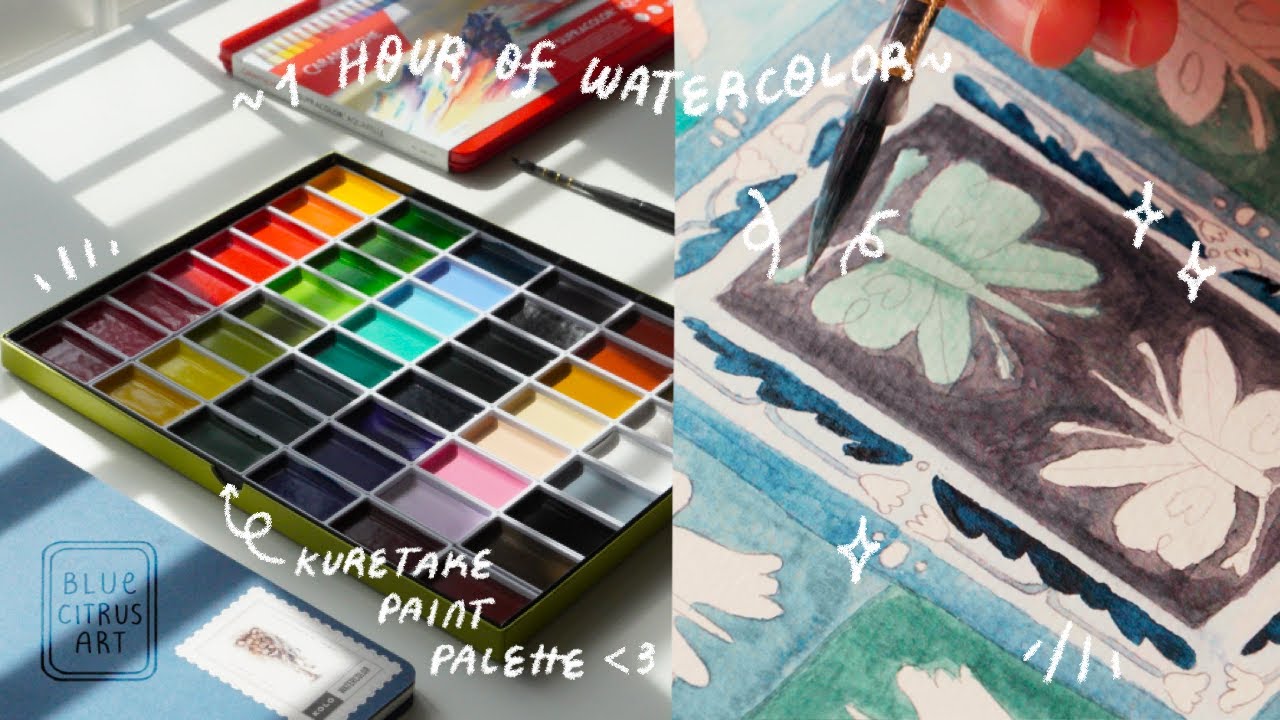 PAINT WITH ME  ✨KURETAKE PALETTE, 1 hour of Peaceful Painting Process, No Talking!! 🌙