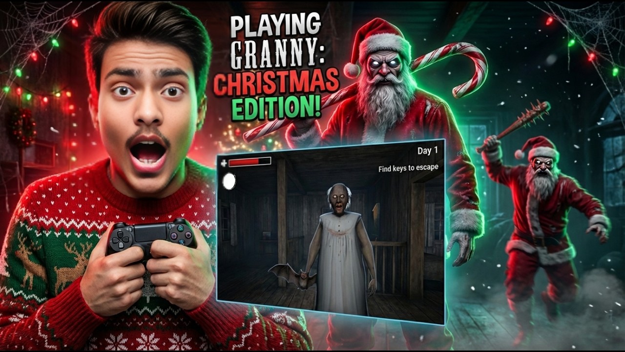 Can I Escape EVIL SANTA GRANNY? | Granny Christmas Update Gameplay