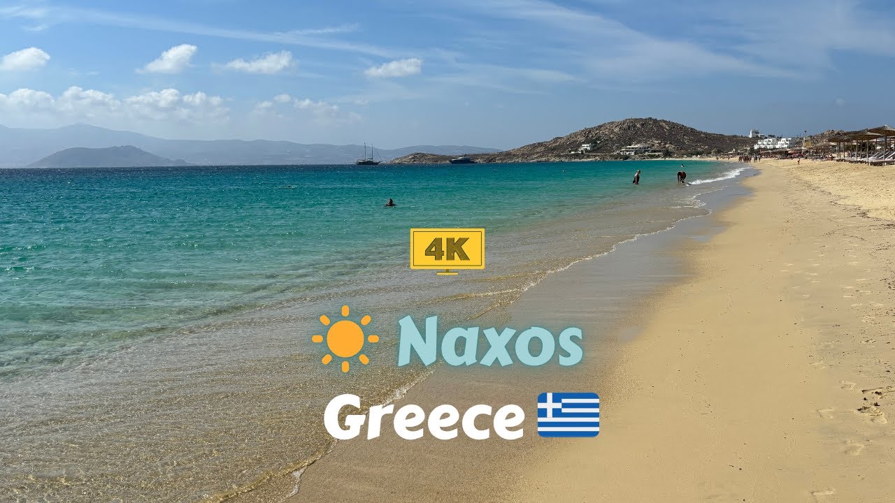Agios Prokopios Beach Walk 🏖️| Naxos, Greece 🇬🇷| Peaceful Silent POV Walk [4k]