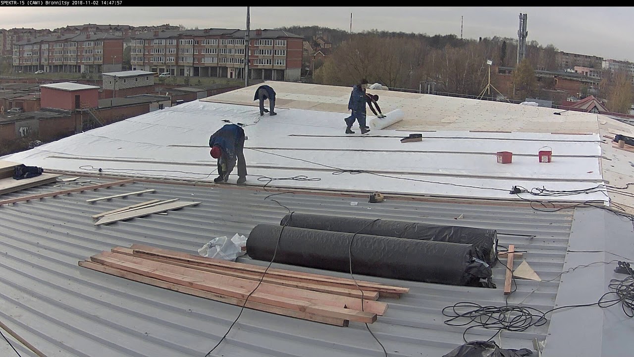 Ремонт кровли из сендвич-панелей с использованием ЕПДМ - мембраны
