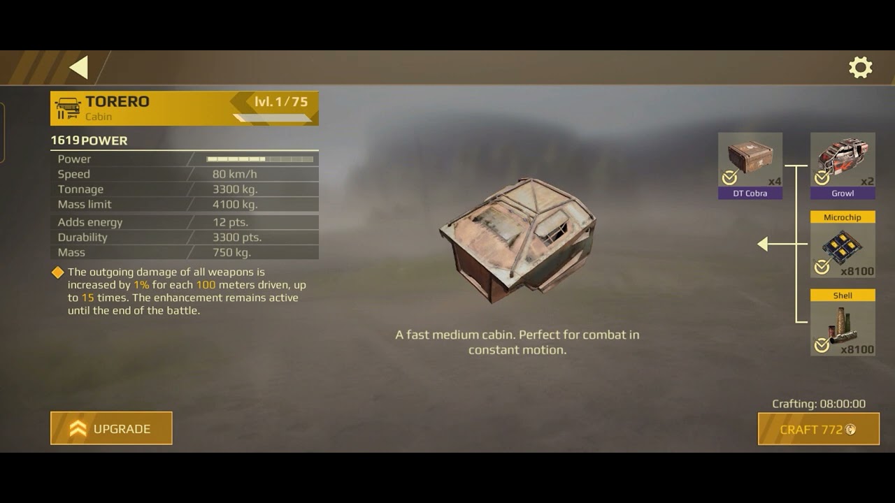 ✨Crossout Mobile ✨Craft Cabin TORERO✨
