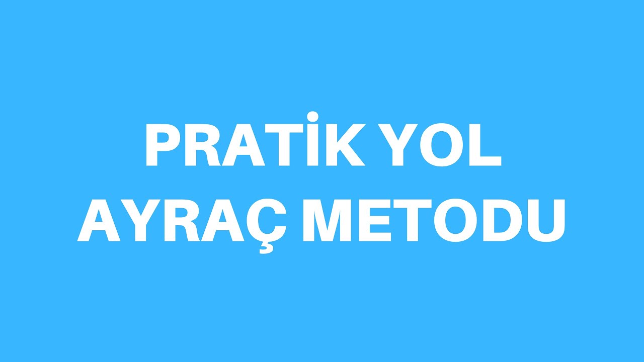 Ayraç Metodu - Tekrarlı Permütasyon ve Ayraç Yöntemi - 10 Sınıf Matematik - TYT -  AYT -  ÖABT