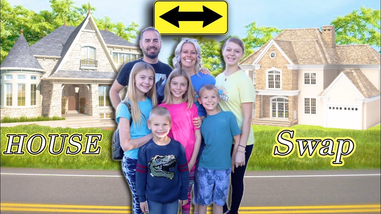 Family Wakes Up In WRONG House! Swapping Houses For 24 Hours With The Ohana Adventure!