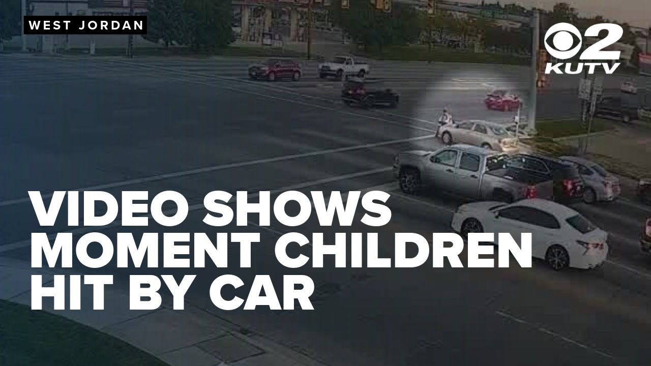 Video captures moment two children hit by vehicle in West Jordan crosswalk