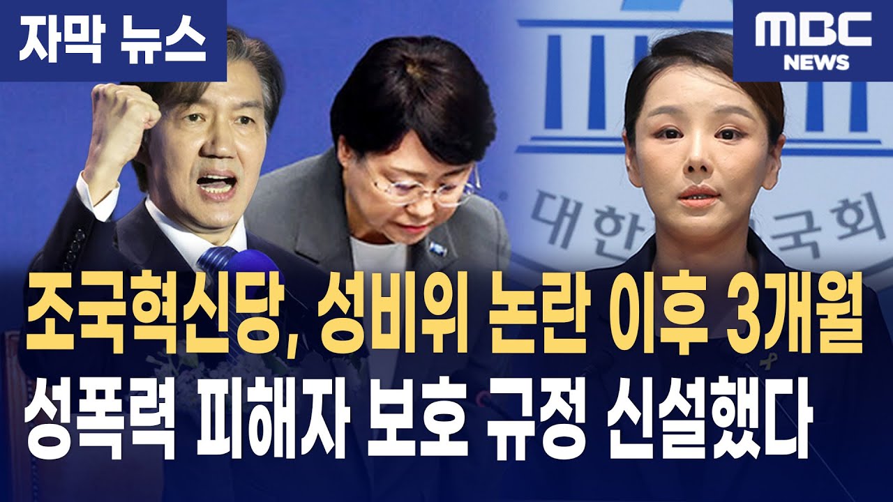 성비위 논란 이후 조국혁신당, 무엇이 바뀌었나?&middot;&middot;&middot; 성폭력 피해자 보호 장치 마련
