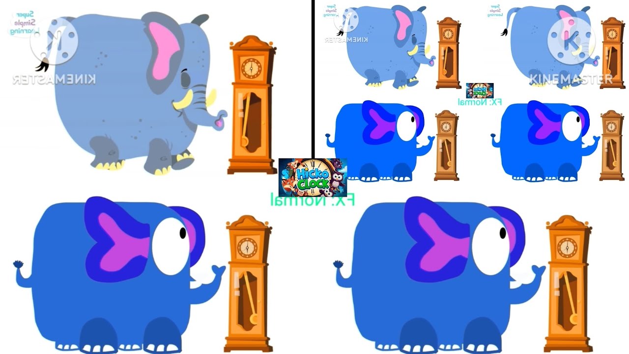 HICKORY DICKORY DOCK||  RHYMES || EFFECTS ELEPHANT ON TO THE CLOCK EFFECT SPONSORED BY: ELEPHANT ⏰🐘🐘