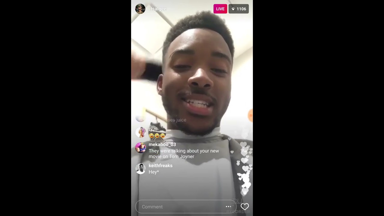 Algee Smith's Instagram Live 4-14-17