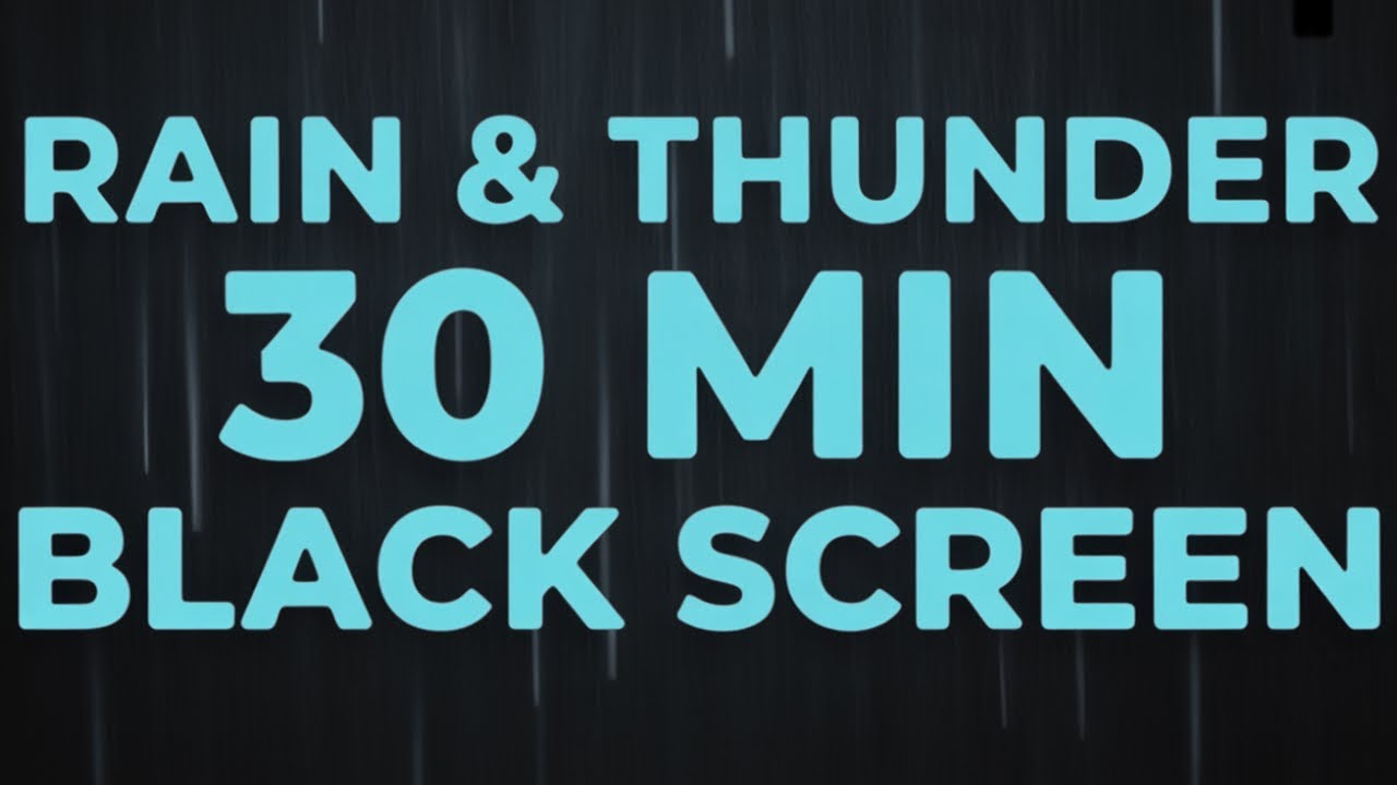 Thunderstorm Sounds with Heavy Rain for Sleeping Peacefully on Black Screen at Night 96