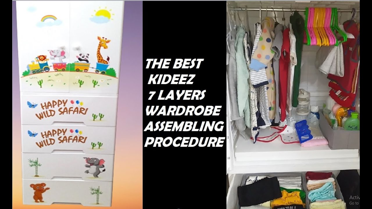 How to Assemble Kideez wardrobe Phoenix homewares | Plastic Almari | Kideez 7 layers drawer