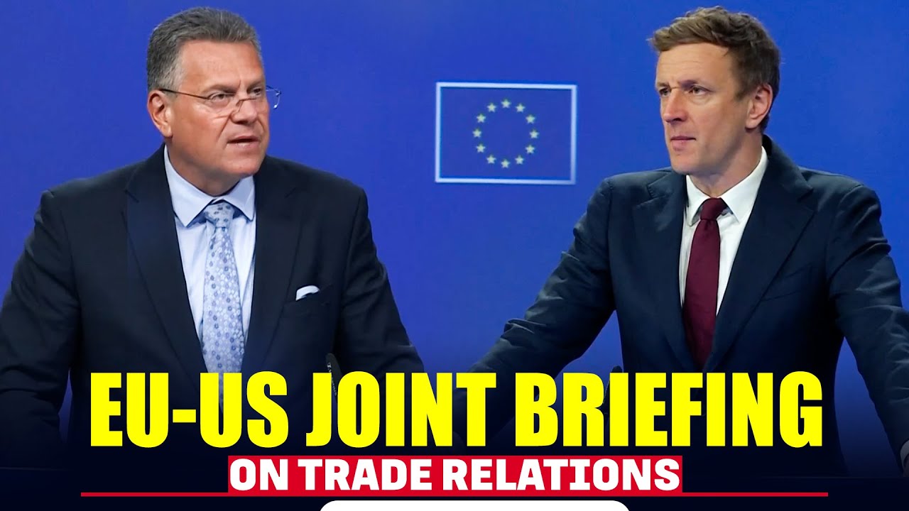 LIVE: European Trade Commissioner Maros Sefcovic press conference on EU-US trade relations | Trump