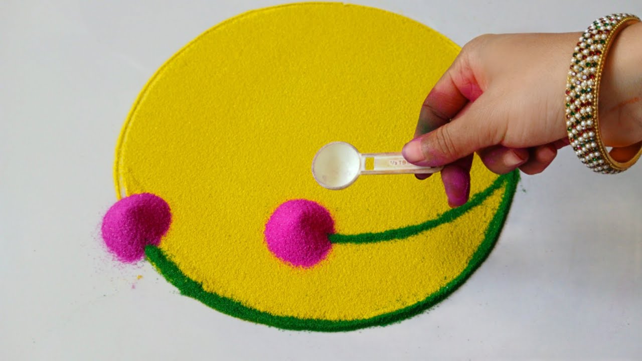 याच सोप्या ट्रिक चा वापर करून काढा 🪔दिवाळी ची सगळ्यात सोपी रांगोळी || Diwali special rangoli 2025