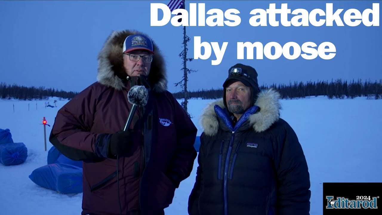 Iditarod 2024 Greg y Bruce hablando sobre Dallas en Finger Lake.