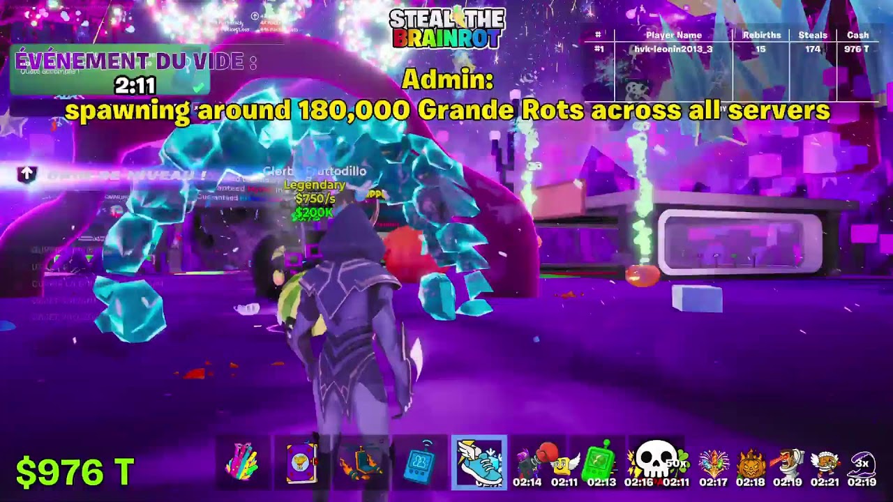 Live steal a brainrot  admin abuse