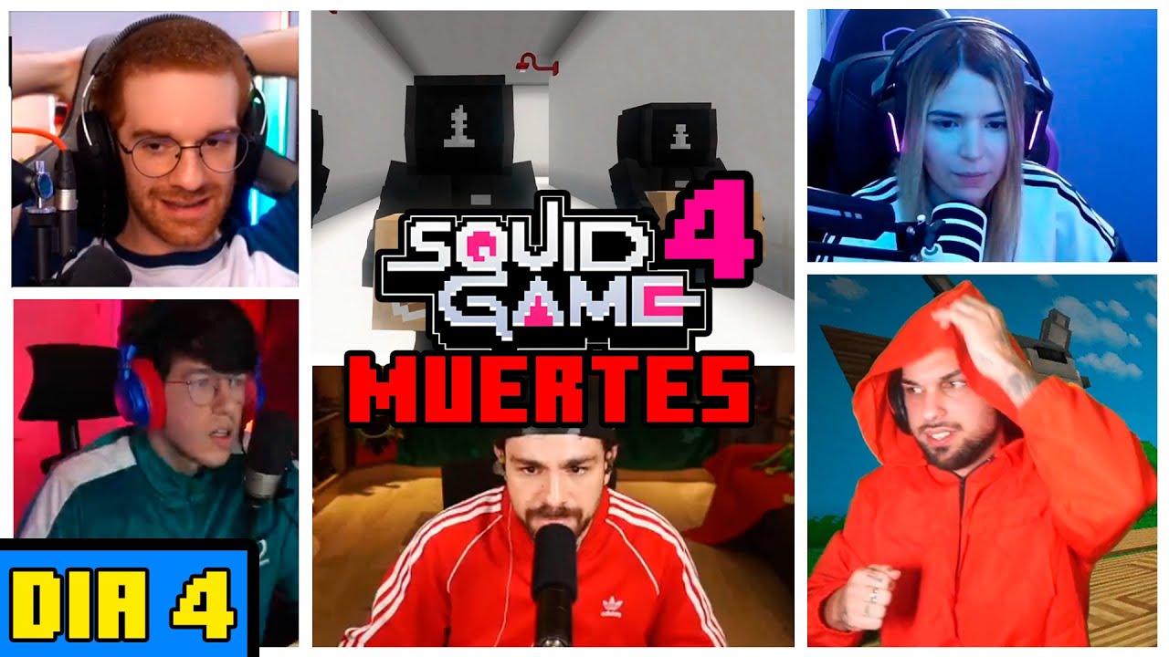 TODAS LAS MUERTES SQUID CRAFT 4 - DIA 4