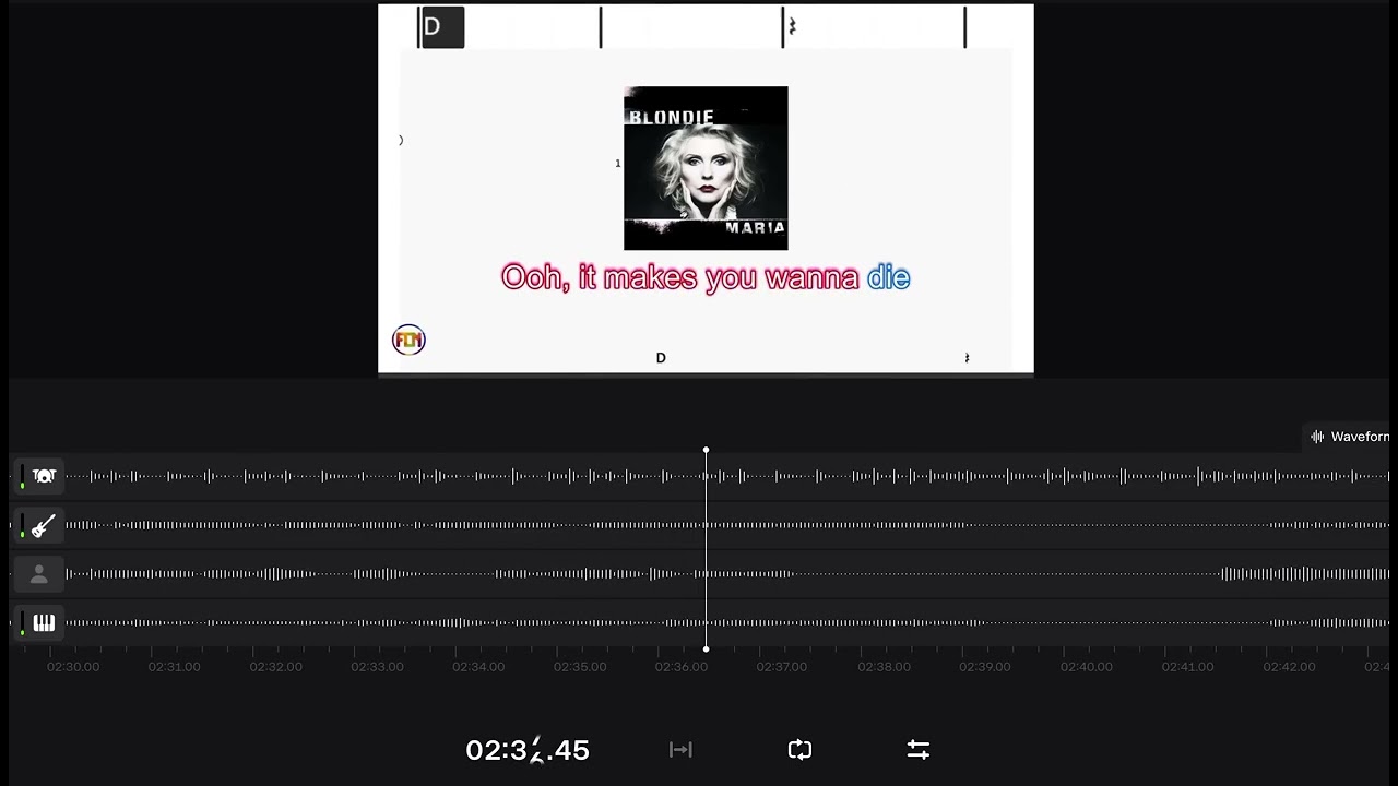 Maria - Debbie Harry - BACKING TRACK