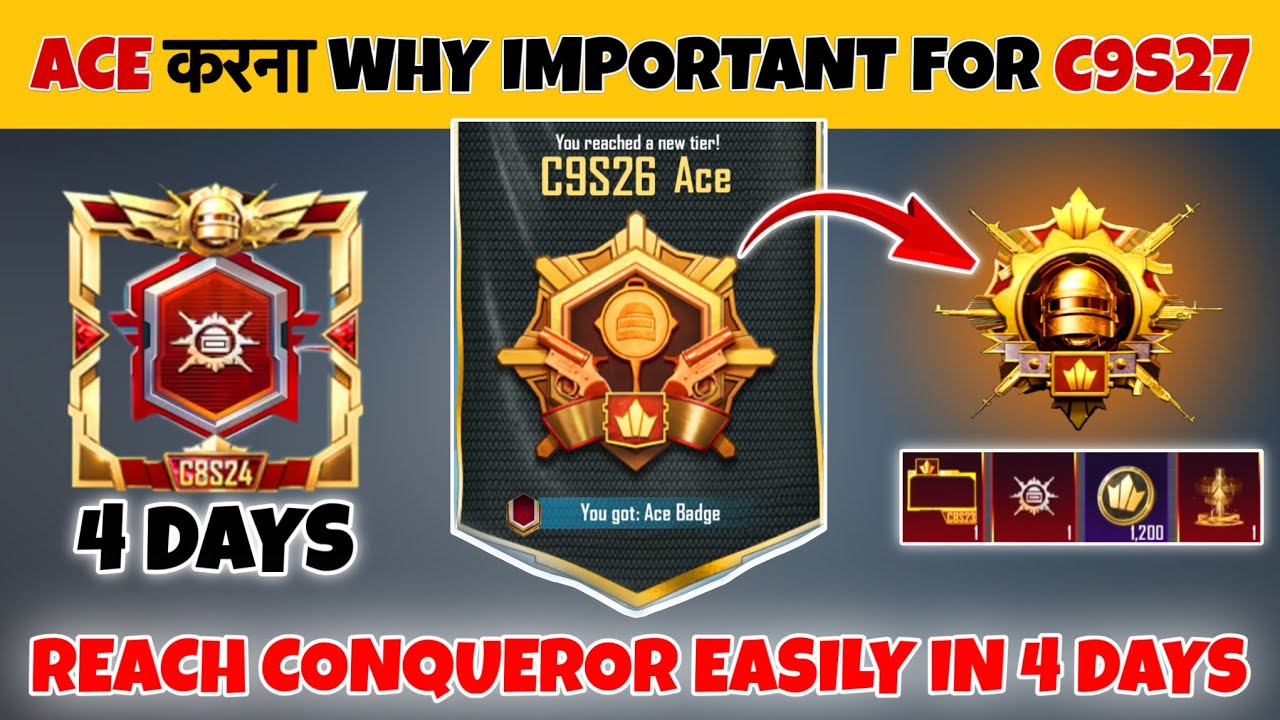 🇮🇳Ace Karna Why‼️Important-4 Days Conqueror⁉️BGMI/PUBG Best Solo, Duo, Squad Rankpush Tips & Tricks✅