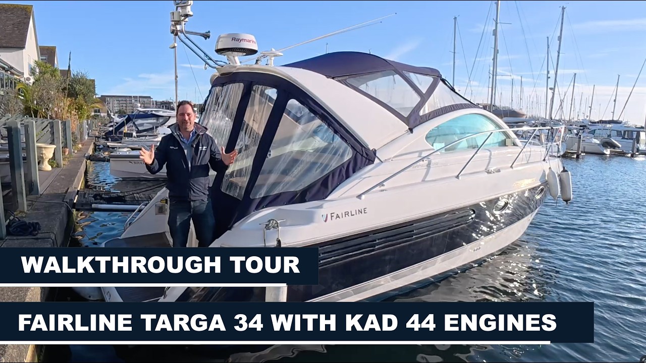 Fairline Targa 34 — редкая версия Mk1 с двигателями KAD44 — полностью модернизирована — электрони...