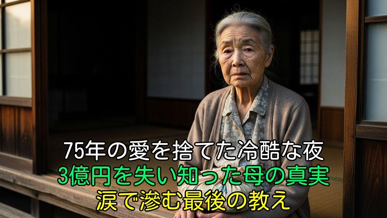【涙腺崩壊】「老後は施設へ行け」と絶縁した息子夫婦。微笑んで家を出た75歳の私が、3億円を失った彼らに残した“最後の教え”