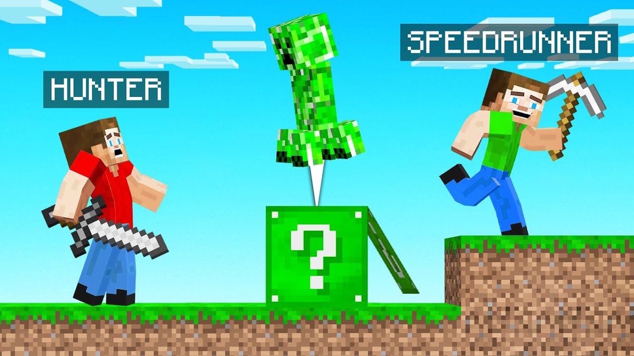 SPEEDRUNNER vs HUNTERS With JELLY LUCKY BLOCKS! (Minecraft)