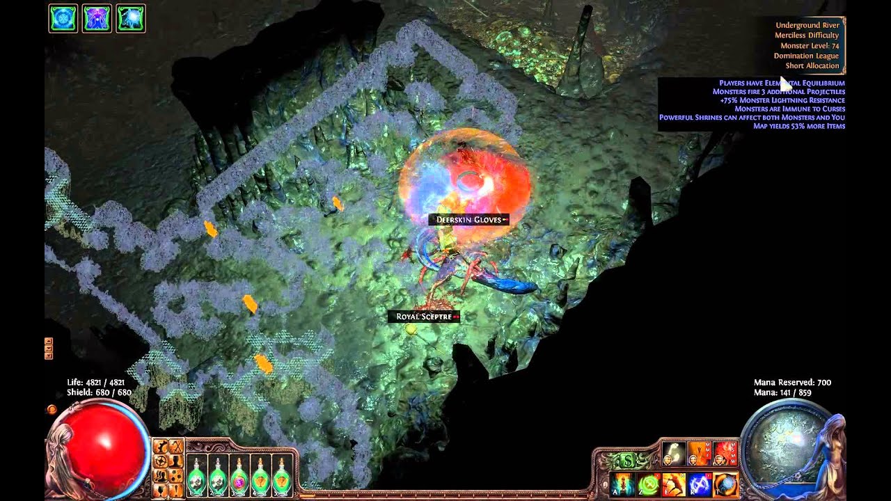 Path Of Exile - Underground River Map Boss lvl 74