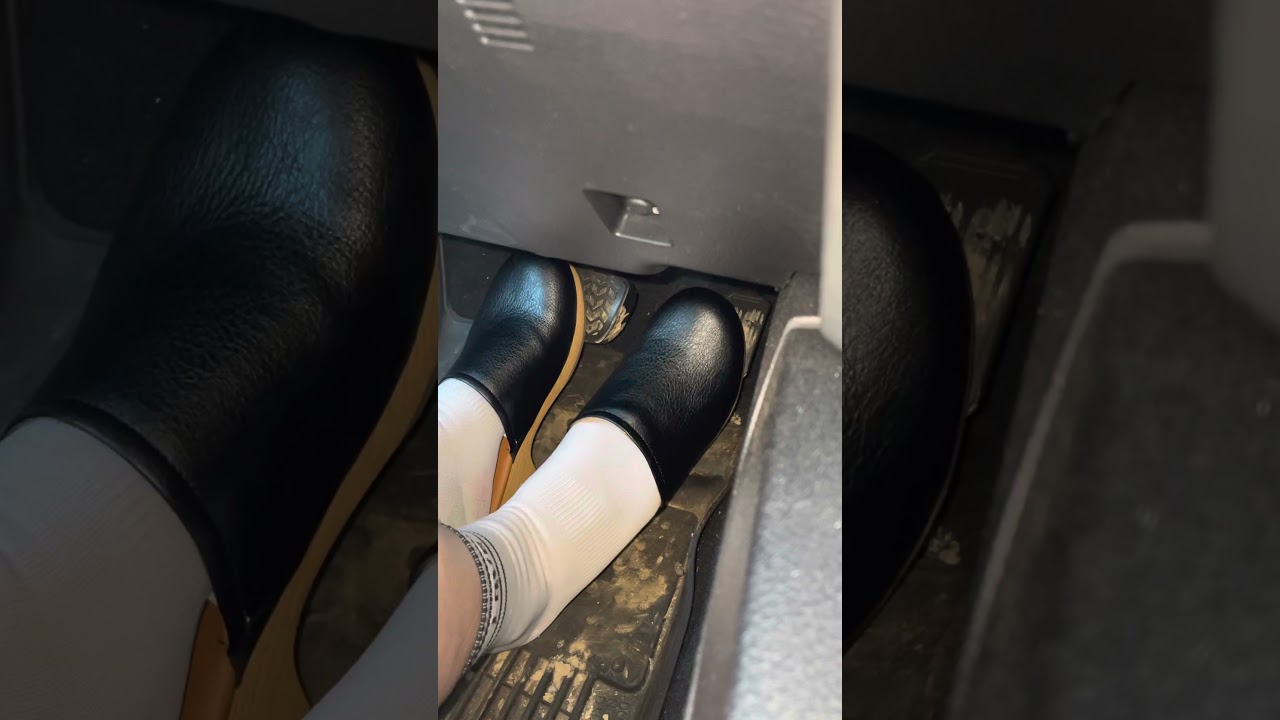 PPA driving in new black clogs!