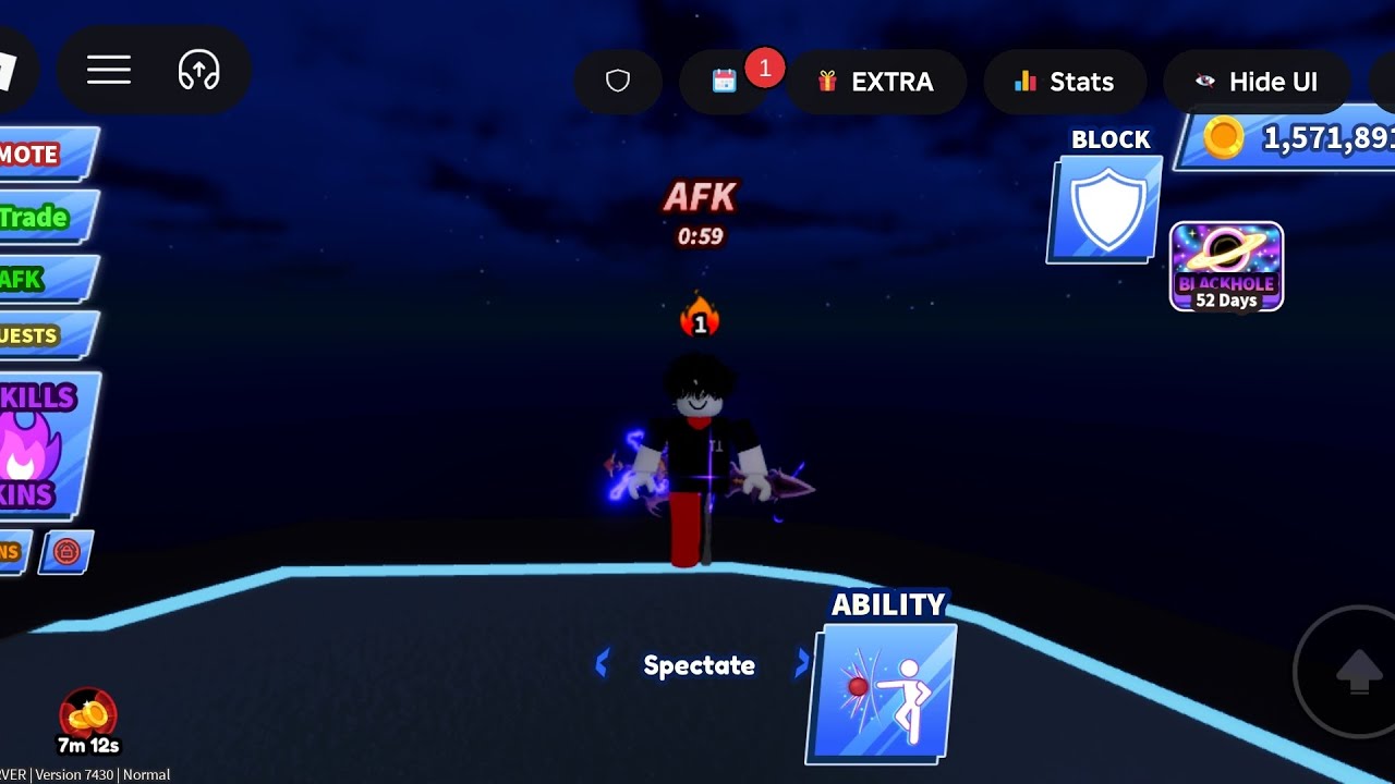 Roblox blade ball test server / a normal day.