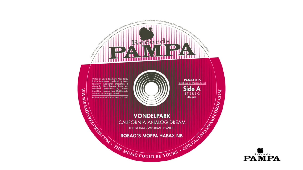 Vondelpark - California Analog Dream (Robag's Moppa Habax NB) (PAMPA015)