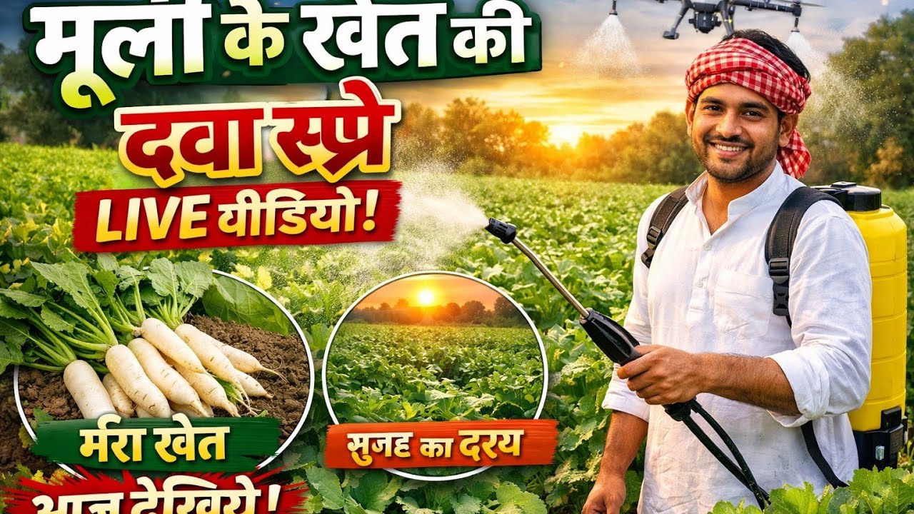 Aaj mooli🫜🫜ke khet mai dawa dalne gaya tha 😁