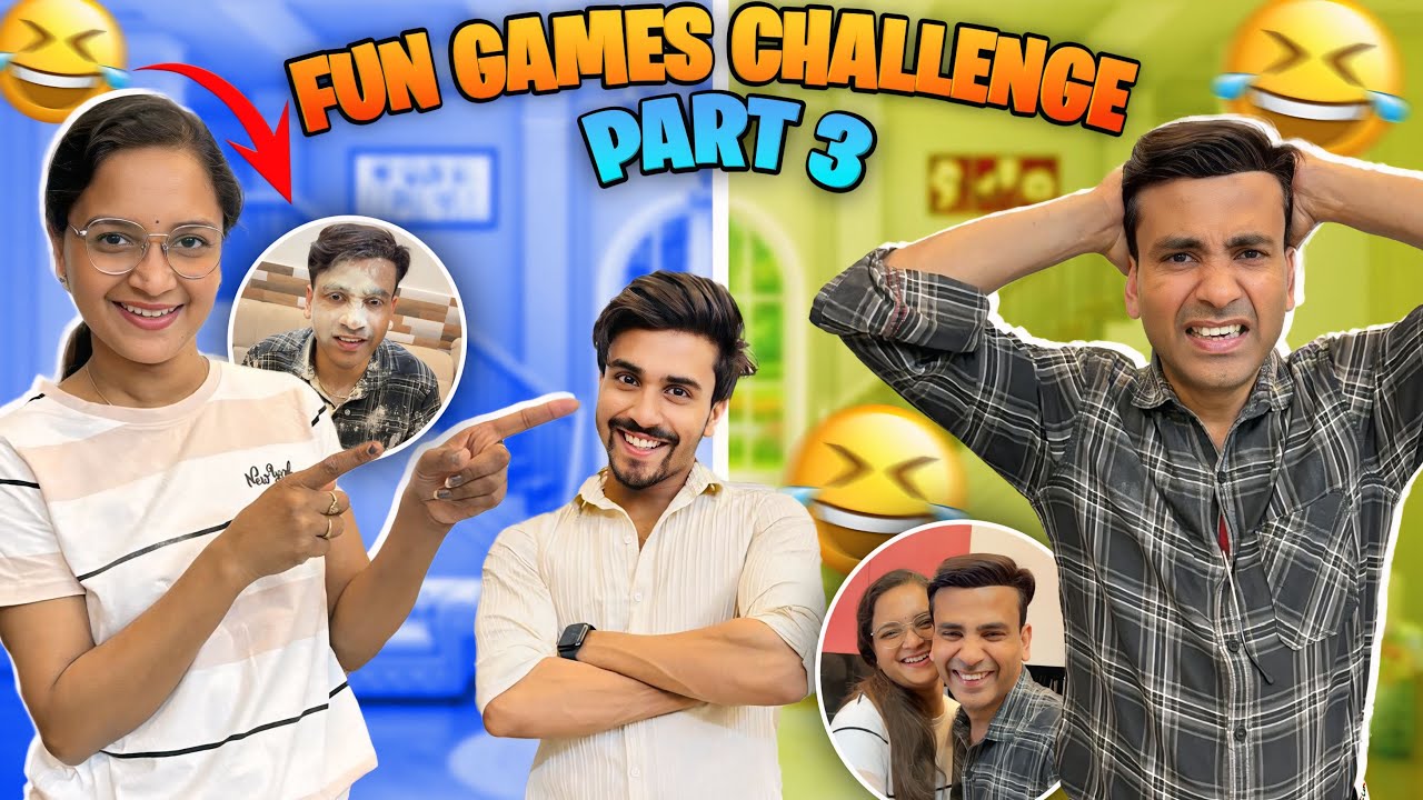 Fun games challenge part-3 |vlog-59 | parul ne mera dimaag hila diya | himanshu&parul 