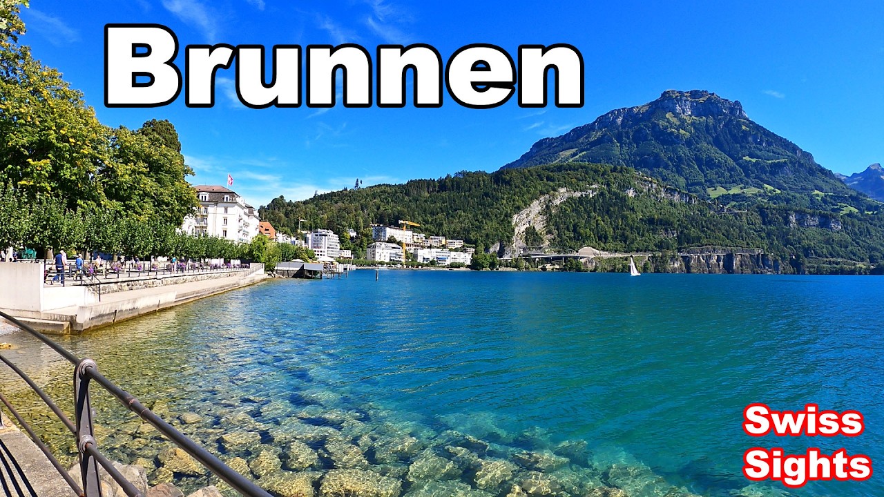 Brunnen Switzerland 4k Video Lake Lucerne