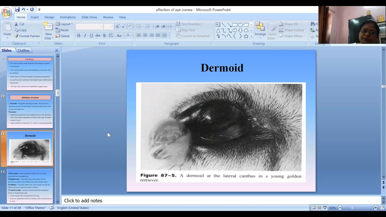 Affections of Cornea by Dr. Archana Kumari, Vet. Surgery, BVC, Patna