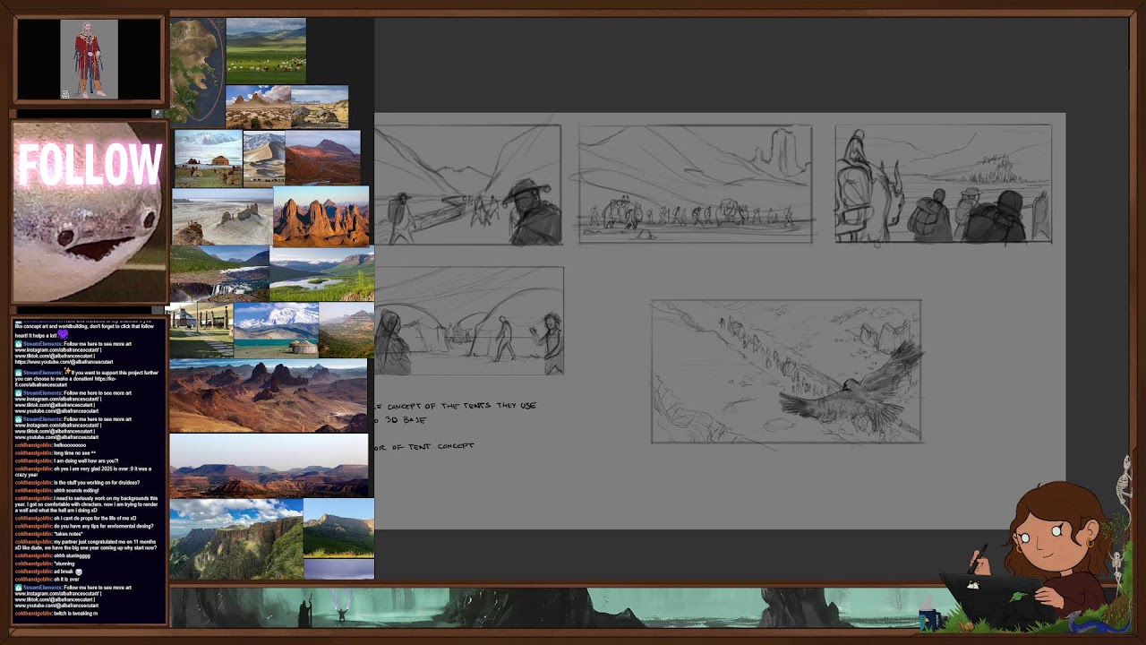Roads of the Feathers Part 1 - Concept art for Druwides