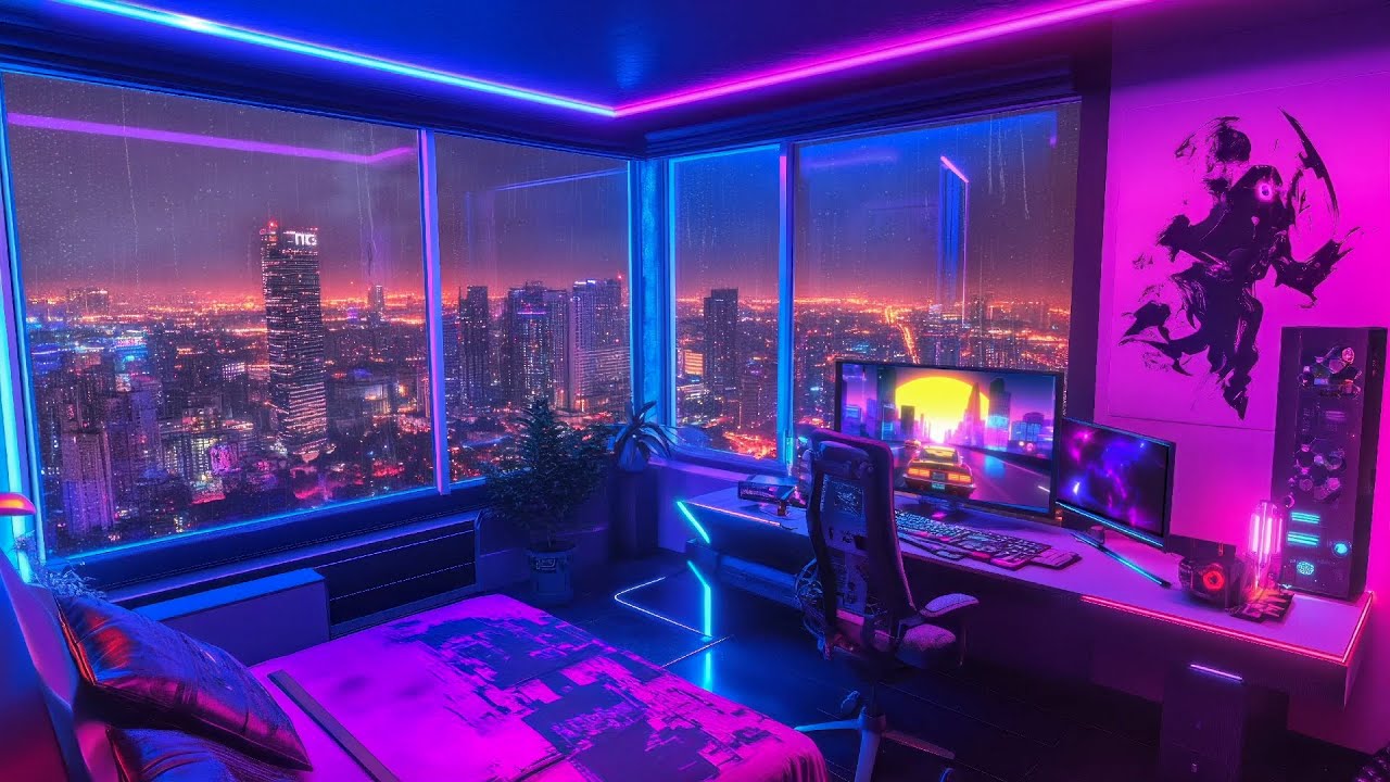 80's Lofi City ☔ lofi chill beats to relax/study to - Lofi Rain Playlist