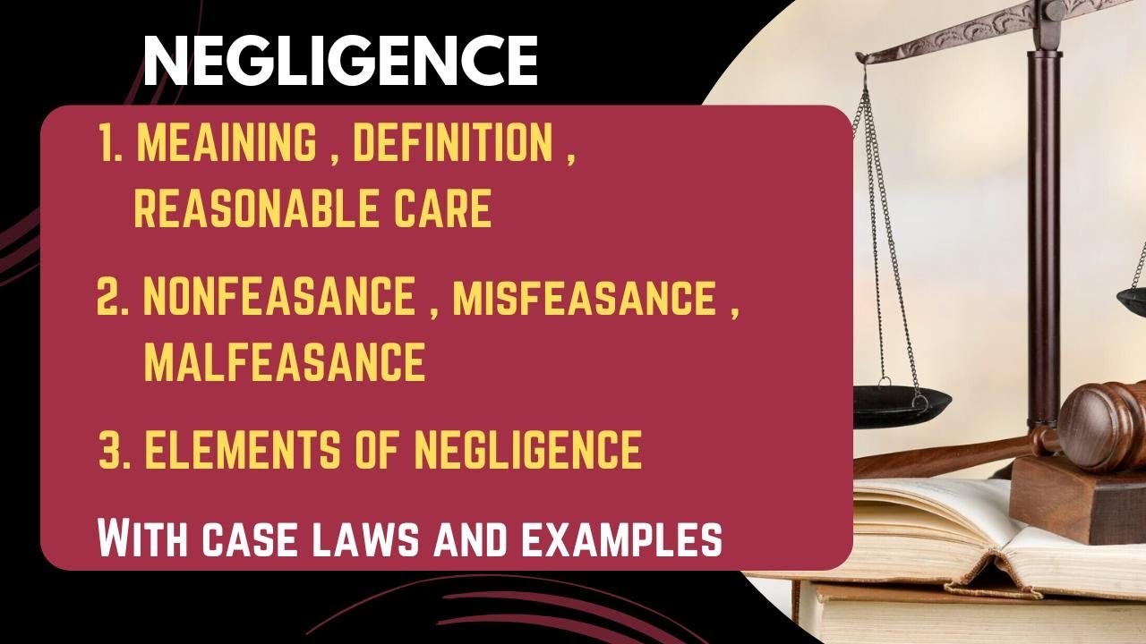 Negligence || Elements of Negligence || Law Of Tort #law #lawfulnotes
