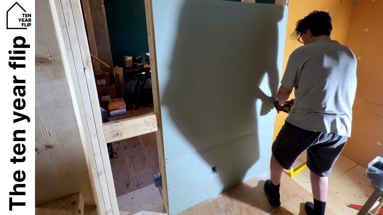Sheathing the walls of our new ensuite