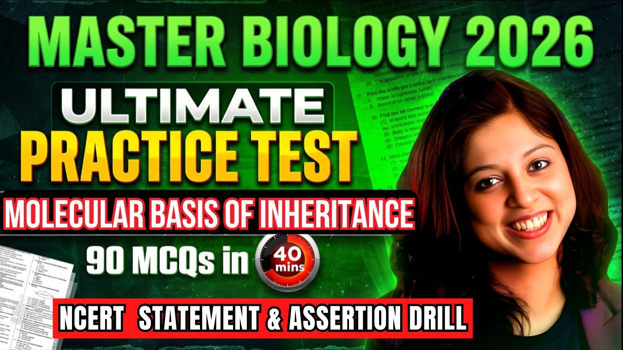 Molecular Basis of Inheritance  90 MCQ Test 🔥 NEET 2026 | Vani Maam | Dr VA NEE NI