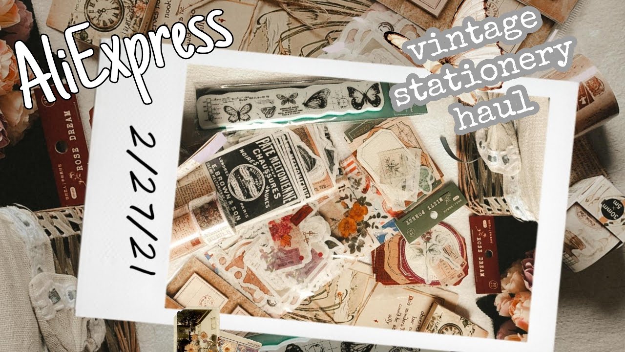 Acquisti creativi per il Junk Journal 🦋 AliExpress mega vintage stationery Haul
