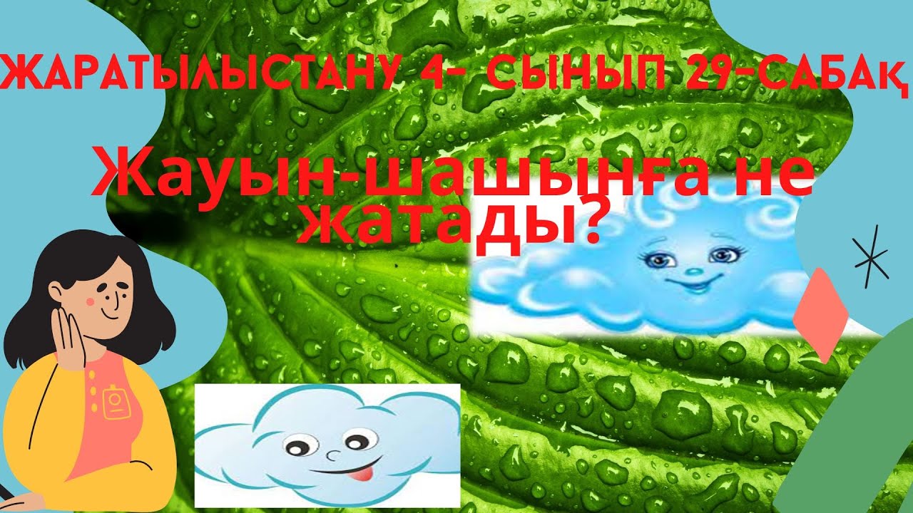 Жауын - шашынға  не  жатады?Жаратылыстану  4 cынып. 29-сабақ