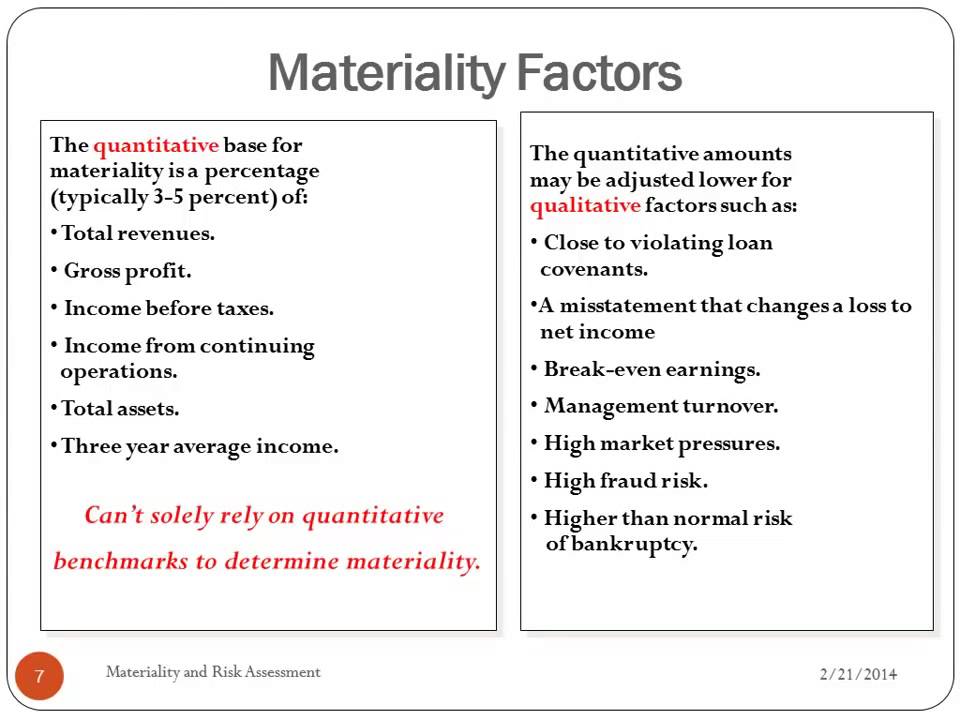 Audit Materiality
