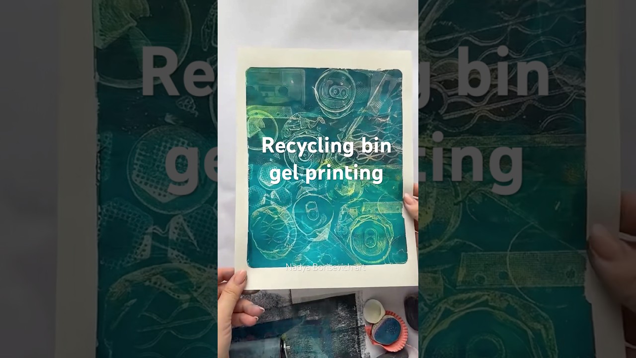 Gel printing, recycling bin edition