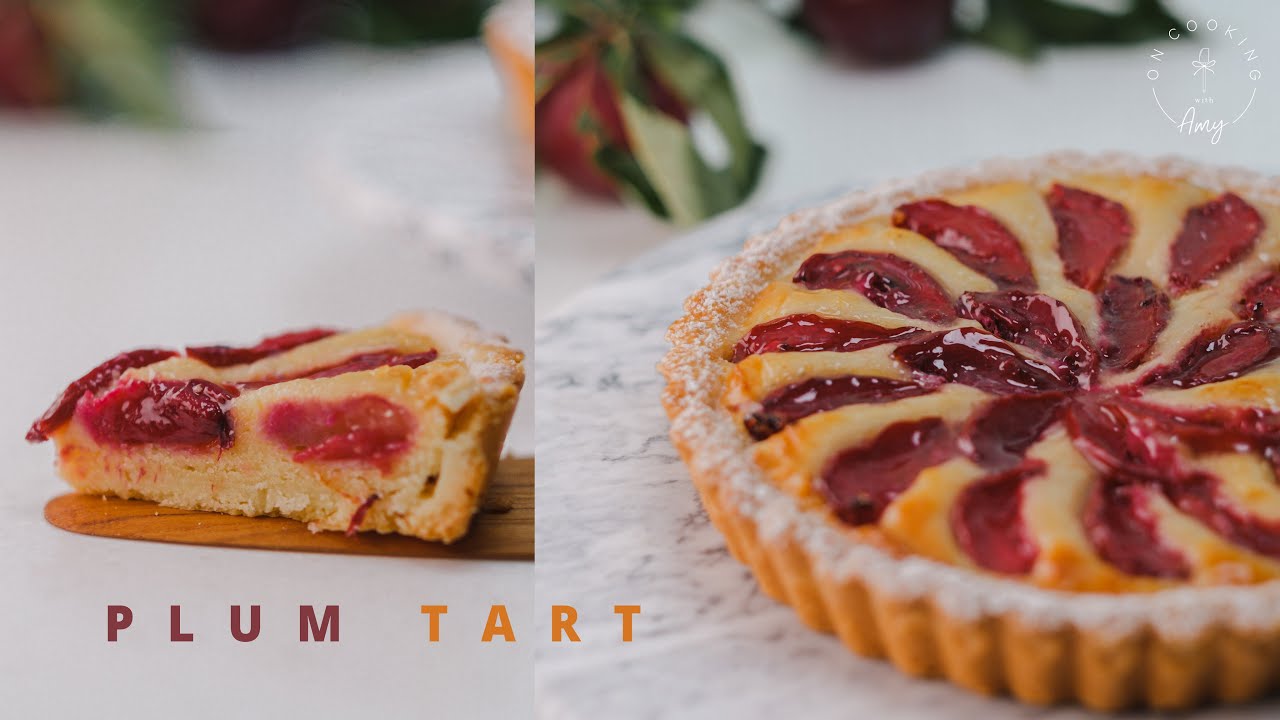李子杏仁塔 : Plum Tart recipe ASMR