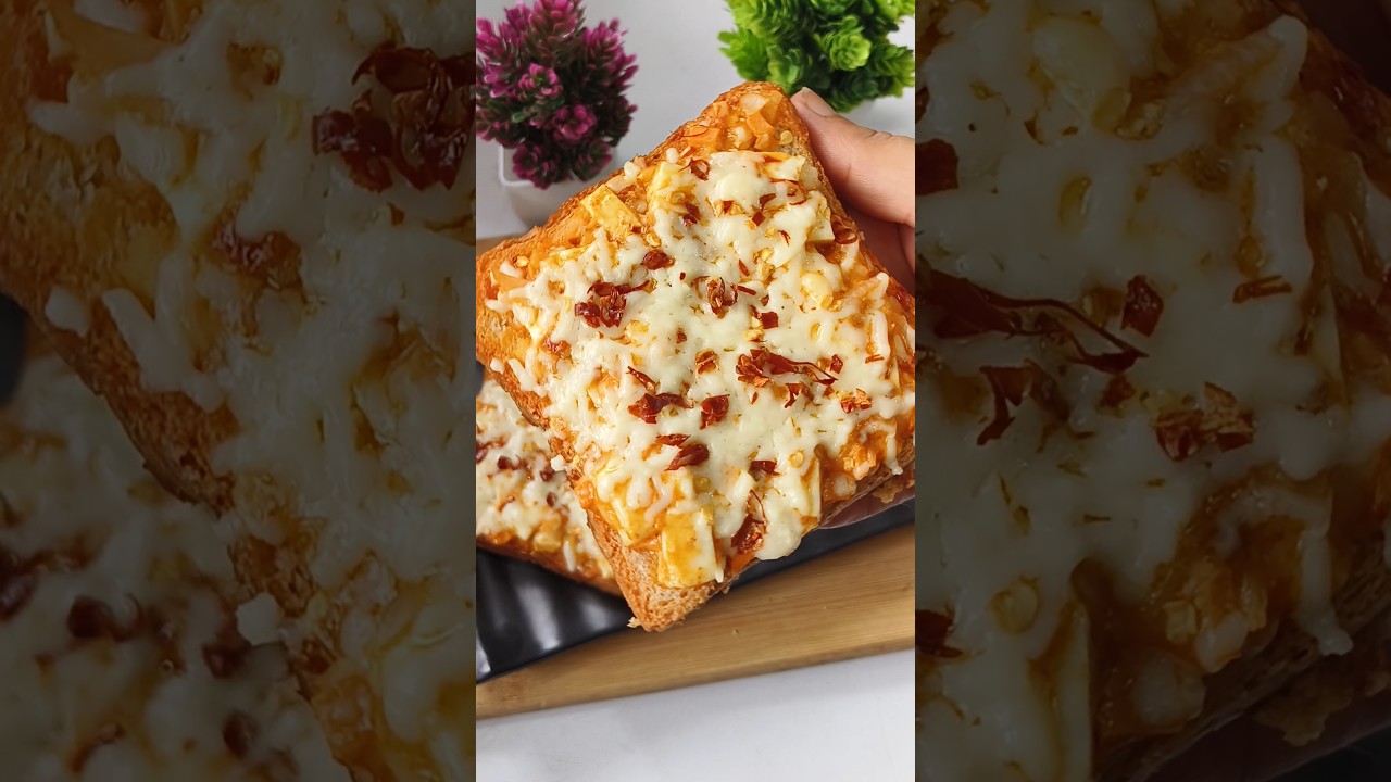 Paneer Cheese Toast recipe 🤤 #cheesetoast #shorts #breadtoast #viral #foodie