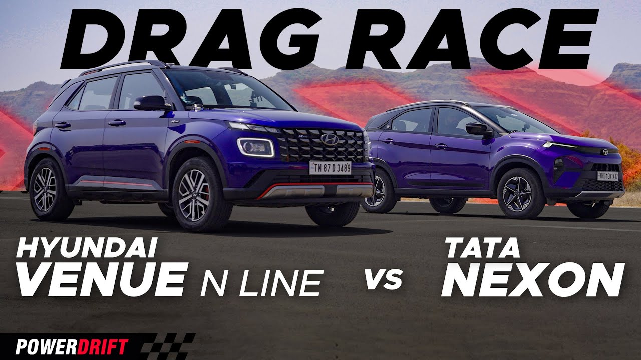 DRAG RACE: Tata Nexon DCT против Hyundai Venue N Line | PowerDrift